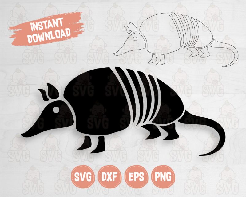 Armadillo Svg Baby Cut File for Cricut and Silhouette