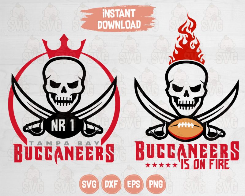 Tampa Bay Buccaneers Skull Svg, Sport Svg, Football Svg, Foo