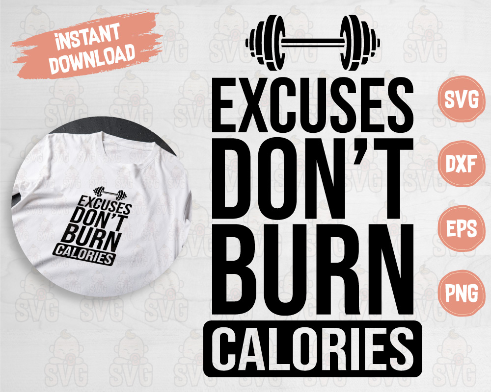 Welcome to Our Fitness Room Sign SVG, GYM Sign SVG, Gym Sign Printable,  Excuses Don't Burn Calories, Dumbbell Graphic, Cricut, Digital -  Canada