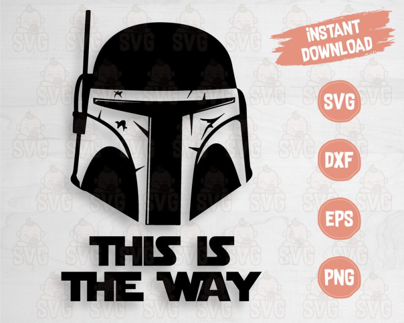 Mandalorian Helmet digital cut file for Cricut, Silhouette, Cameo and other cutting machines