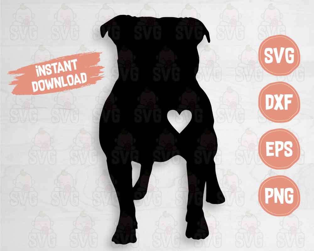 Download Pitbull Heart Svg Cut File For Cricut Silhouette Cutting File Svg Baby
