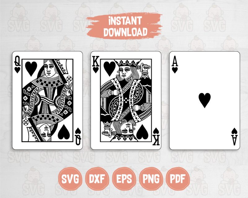 Download King And Queen Svg King Of Spades Queen Of Hearts Svg Baby