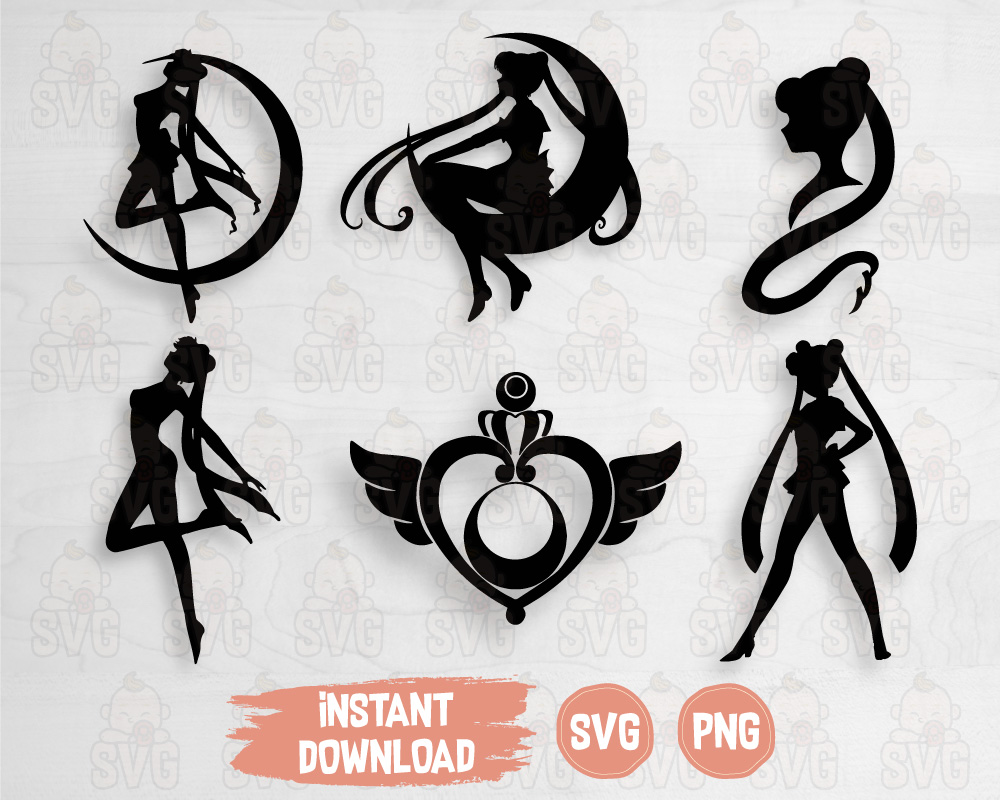 Download Sailor Moon SVG Cut files for Cricut, Silhouette, Cameo ...