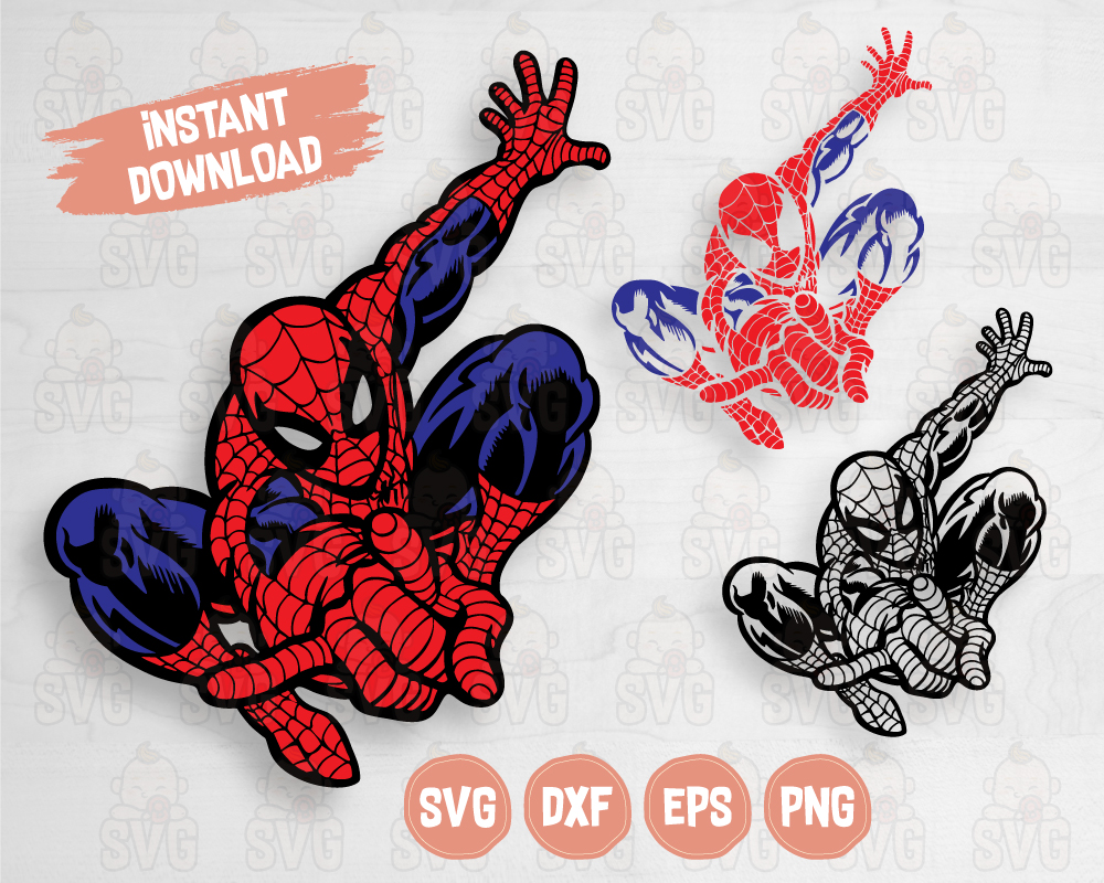 Spider Man SVG Cut file for Silhouette Cricut, Spider Man Printable - Svg  Baby