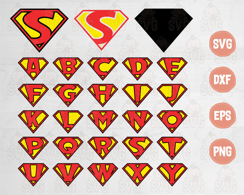 Superman Logos With Different Letters