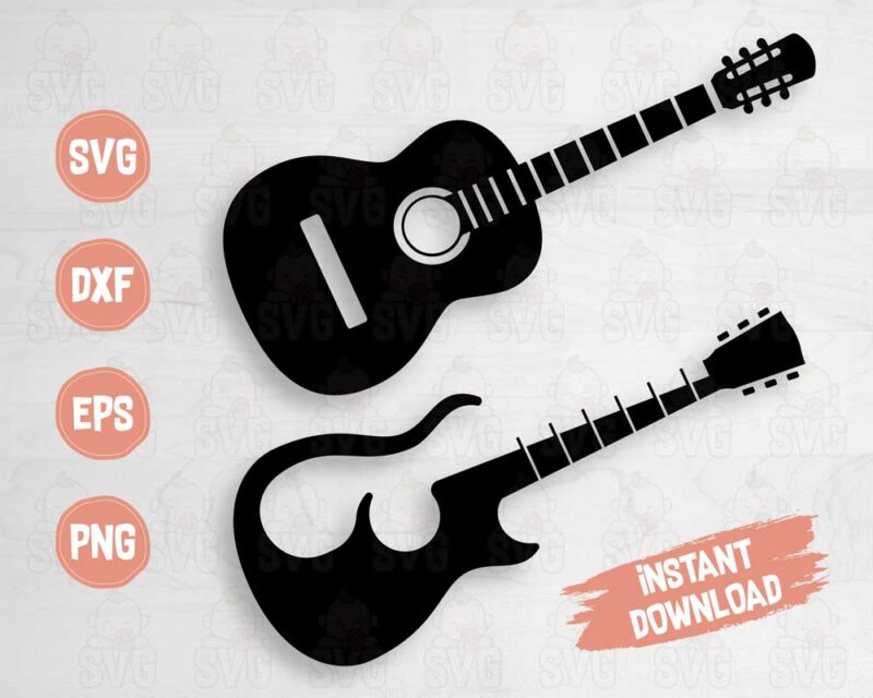 Acoustic Guitar SVG that will cut clean and smooth