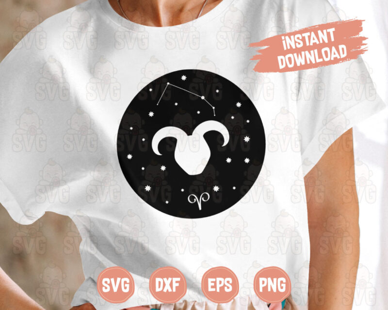 Aries Zodiac Svg design for Tshirts