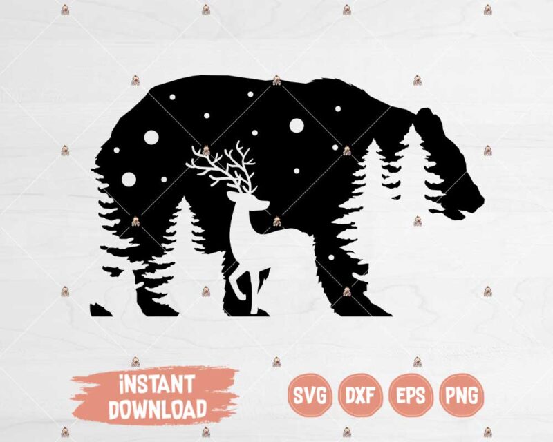 Bear Overexposure SVG cut and print file