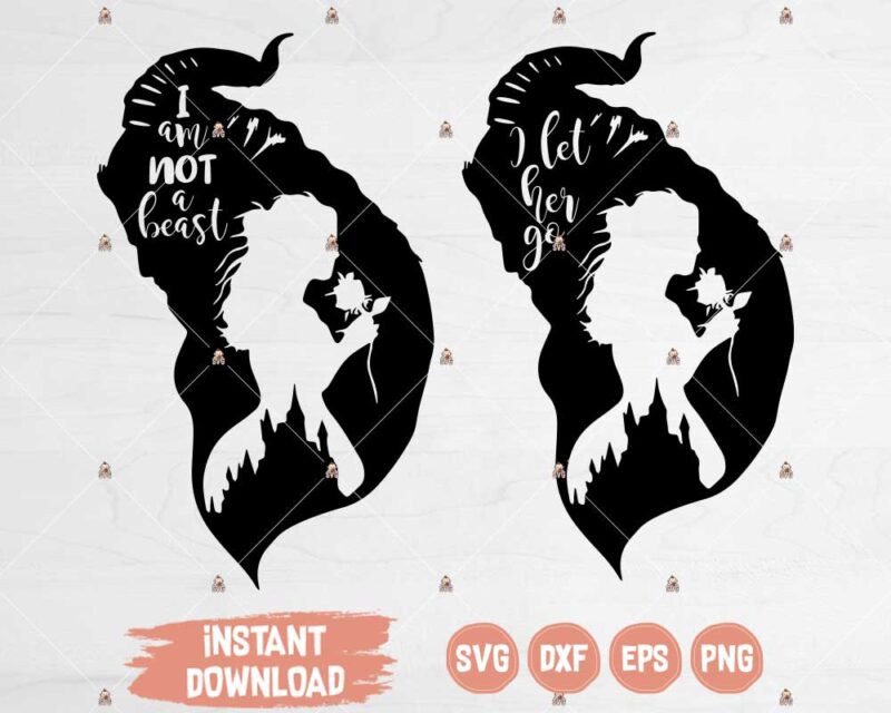 Beauty And The Beast SVG cutting file for Silhouette