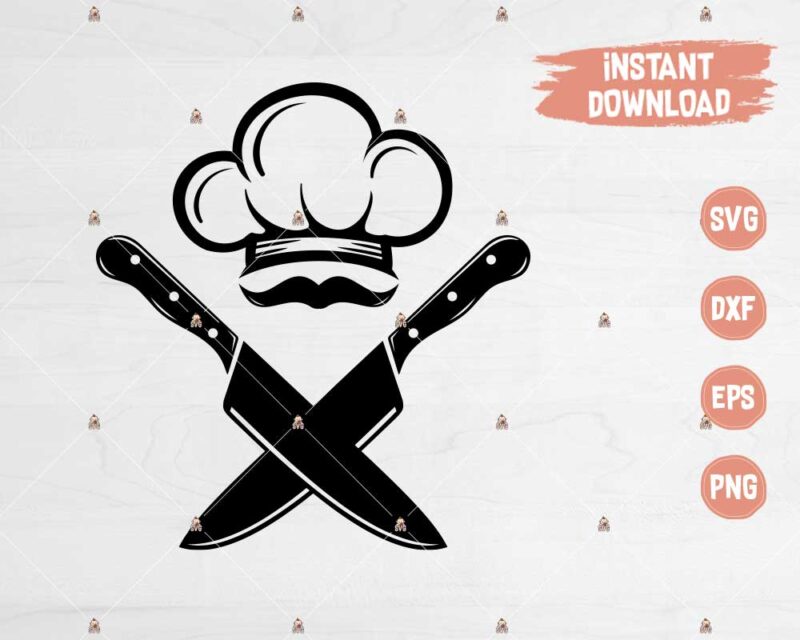 Chef Logo SVG cutting files