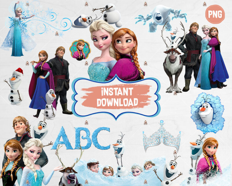 Frozen Clipart Printable Bundle