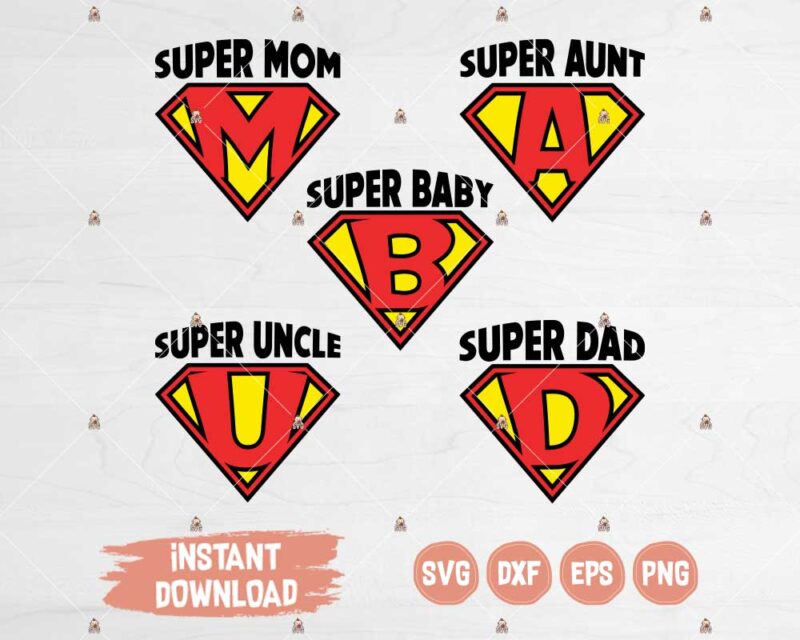 Super Family Logo SVG cutting files