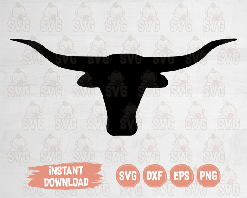 Texas Longhorn Head SVG cutting file