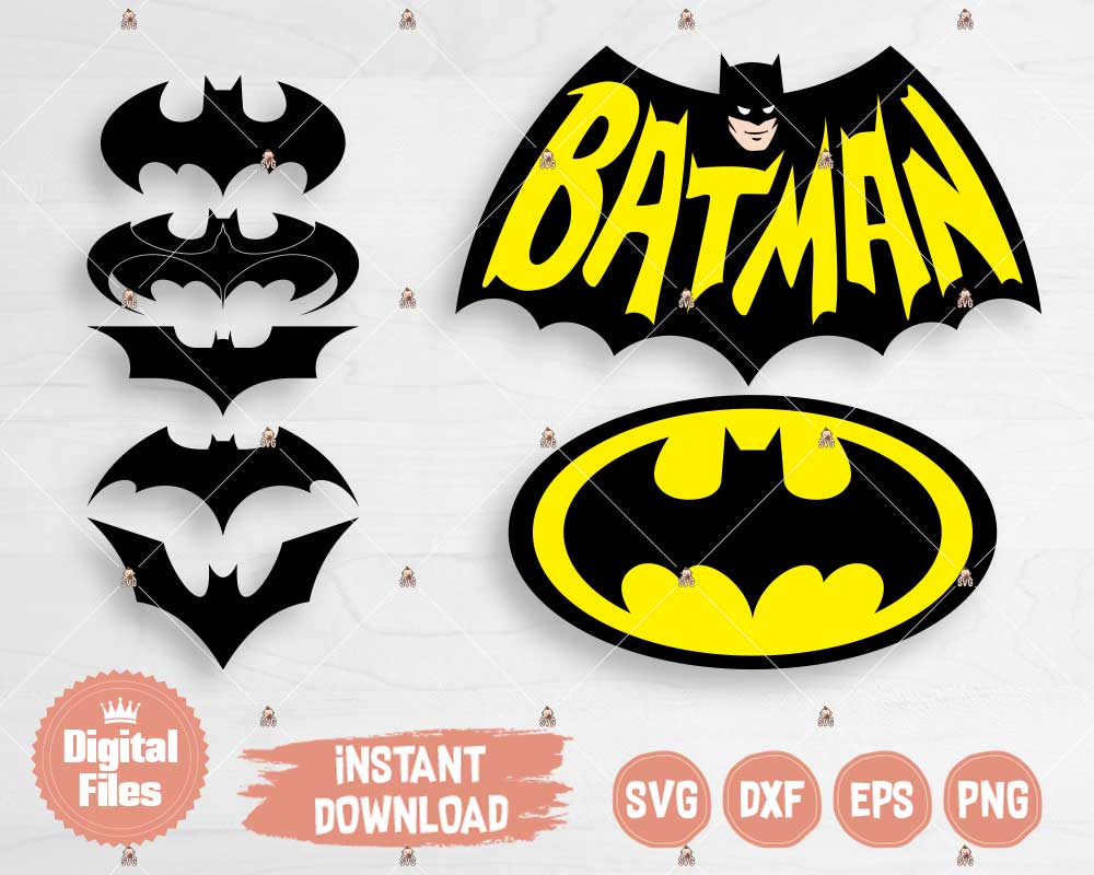 Batman Logos SVG for Silhouette, Cricut - Bundle - Svg Baby