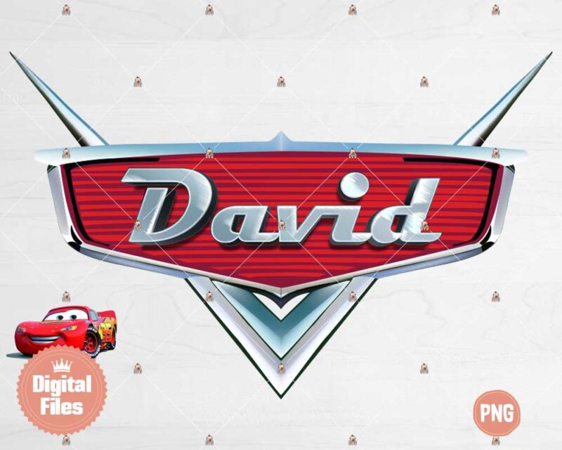 Cars Logo with your name, custom named cars logo