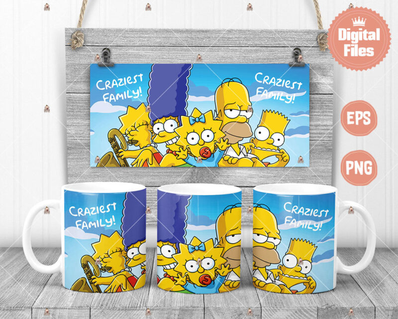 The Simpsons Mug Design Printable